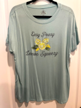 Disney Parks Epcot Italy Easy Peasy Lemon Mickey Icon T-Shirt Ladies XXL... - $63.35
