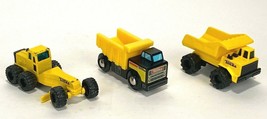 Tonka Mini Trucks - Lot of 3 (2 Dump Trucks, 1 Road Grader) 3-3.5 inches - £7.46 GBP