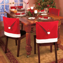 Santa&#39;s hat Christmas Santa Chair Cover Novelty Winter Holiday Decoration UK - £2.95 GBP+