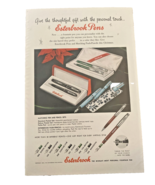 Esterbrook Fountain Pen Ad Advertisement 1950s 1955 Art Color in Plastic... - €15,71 EUR