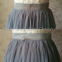 White Full Tulle Skirt Outfit Wedding Party Plus Size Floor Length Tulle Skirt image 9
