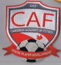 CAF Canadian Academy Of Futbol Soccer 2012 Youth Iron On Sew On Patch 3&quot;... - £3.77 GBP