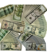 Realistic Prop Money 300pcs 5 Types $5-$100 Bills for TV, Film and TikTo... - $90.16 CAD
