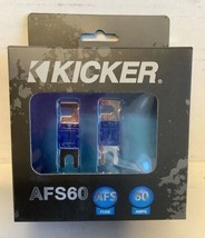 NEW Kicker 2-PACK AFS60 60 Amp Platinum-Plated AFS Fuses with Color Coded Casing - £5.92 GBP