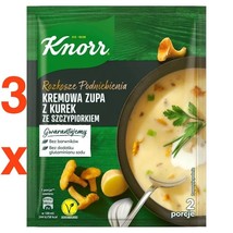 KNORR Creamy Chanterelles mushroom soup with chives -3 pack- FREE SHIPPING - £10.24 GBP