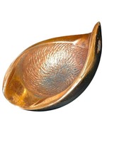 Heavy Copper Ashtray Handmade Artist Design Abstract READ - £27.07 GBP