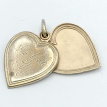 NEW YORK CITY engraved gold-tone heart-shape slide locket - NYC souvenir pendant - £11.74 GBP