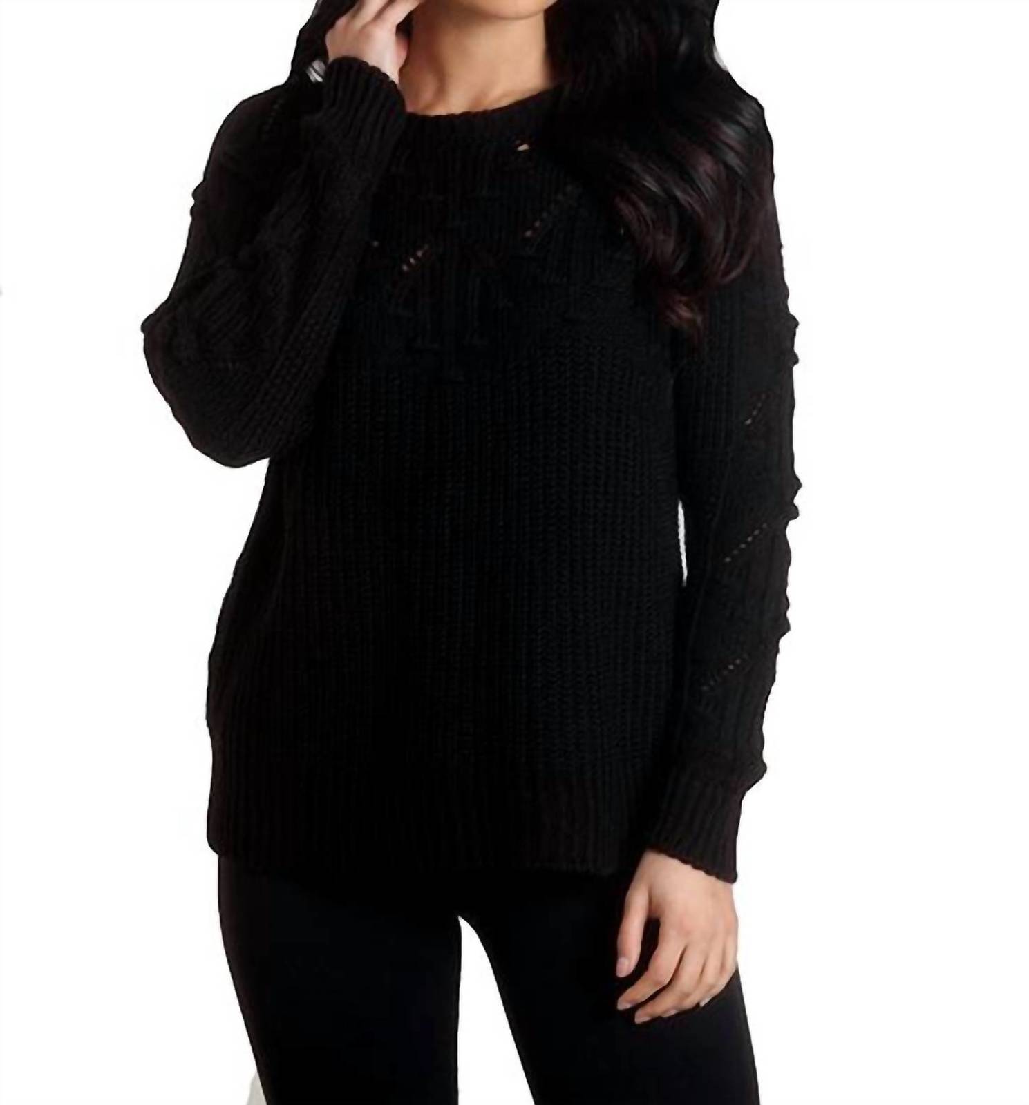 French Kyss knit sweater in Black - size S