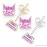 Pear-Shape Simulated Tourmaline Cubic Zirconia 925 Sterling Silver Stud Earrings Item image 3