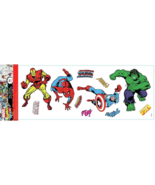 Marvel Classics Peel &amp; Stick *11* Wall Decals Iron Man Hulk Spiderman St... - $186.65 MXN