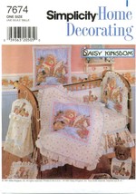 Simplicity 7674 Daisy Kingdom Baby Infant Nursery Crib Panel pattern UNCUT 1997 - $26.72