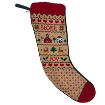 Vintage Midwest Cannon Falls Needlepoint Christmas Stocking Noel Joy Bei... - $29.65