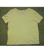 YELLOW Knit Top Plus Size L Rebecca Malone - £10.33 GBP