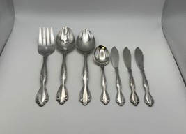 Oneida Stainless Steel CANTATA 7 Piece Serving Set (Serving Spoons, Fork... - $39.99