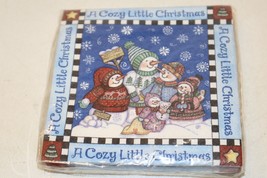 Vintage 1999 A Cozy Little Christmas Paper Beverage Cocktail Napkins Holiday NEW - £4.74 GBP
