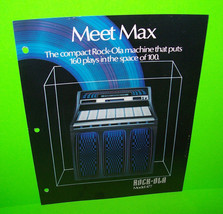 477 MAX ROCK OLA 1979 ORIGINAL JUKEBOX MUSIC PHONOGRAPH PROMO SALES FLYER - £14.18 GBP