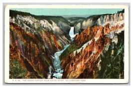 Grand Canyon From Artist Point Yellowstone Wyoming WY WB Postcard Y14 - £1.52 GBP
