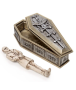 Alchemy Gothic Nosferatu&#39;s Rest Casket &amp; Removable Figure Sword Coffin V... - £29.07 GBP