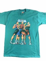 Vintage Basketball Shirt Men&#39;s Power Play Street Ball Graphic T Shirt Blue - £19.54 GBP