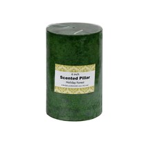 4 X 6 Inch SLD Holiday Scented Pillar Candle Green Wax Painted - £27.35 GBP