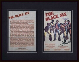 Mean Joe Greene Signed Black Six 11x14 Poster Display Steelers  - £118.42 GBP