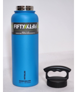 Blue 3 Finger Handle Fifty/Fifty 40oz Double Wall Insulated Steel Water ... - £36.68 GBP