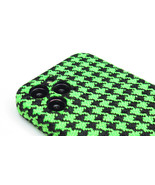 Fall Winter 21 Fashionable Patterned Cloth iPhone 12 Case (s) (Green/Black) - $17.65 CAD