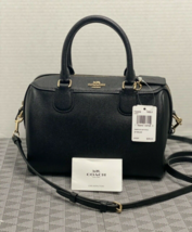 NWT Coach  Mini Bennett Satchel Crossgrain Leather Handbag Dark Blue F32202 - $99.99