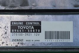 Toyota Lexus Engine Control Unit Computer Module ECU ECM PCM 89661-50870 image 2