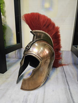 Medieval Ancient Roman Troy Trojan Helmet with Plume Reeanctment Costume - £108.56 GBP