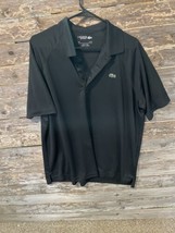 Lacoste Sport 3XL Mens Polo Shirt Black Ultra Dry Golf Rare - $29.70
