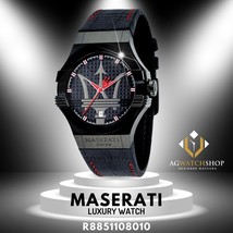 Maserati analógico esfera negra reloj de cuarzo de acero inoxidable para... - £127.13 GBP