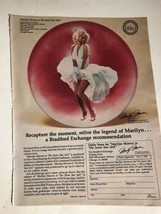 Vintage Marilyn Monroe Plate Print Ad 1990 full page Bradford exchange pa3 - £5.53 GBP
