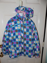 Mini Boden Blue W/Polka Dot Winter Coat Size 11-12Y Girl&#39;s - £20.66 GBP