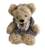 Lil Liberty Patriotic Teddy Bear Plush 11 Inch Stars and Stripes Dress First & M - $15.30