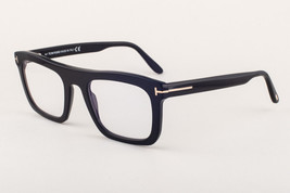 Tom Ford 5757 001 Shiny Black / Blue Block Eyeglasses TF5757-B 001 52mm - £171.13 GBP