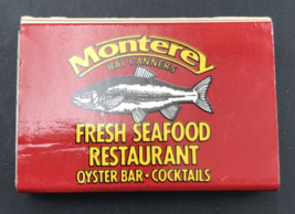 Monterey Bay Canners Seafood Restaurant Oyster Bar Matchbox Matchbook Used - £6.05 GBP