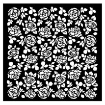 Stamperia Stencil 7 inch X7 inch Precious Roses Pattern - £17.96 GBP