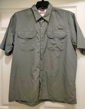 Wrangler Premium Quality Men&#39;s XL Outdoors Short Sleeve Shirt Army Green Nylon - £20.75 GBP