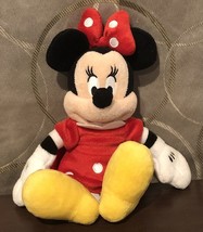 Minnie Mouse 10” Plush Disney Store Mickey Mouse Clubhouse Red Bows Polka Dots - £4.99 GBP