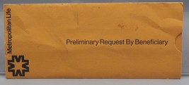 Vintage Metropolitan Life Insurance Company Preliminary Request Envelope - £7.77 GBP