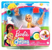 Mattel Barbie Club Chelsea Doll With Convertible Car Pets & Accessories Age 3 Up