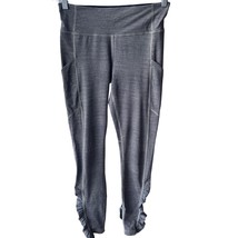 Lululemon Speed Tight Ruched Leggings Womens 6 Gray Zip Pocket Gym Yoga Athlete - £20.12 GBP