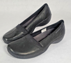 Merrell Apure Black Loafers Womens Size 7.5 OrthoLite Slip On Comfort Shoes - $32.66