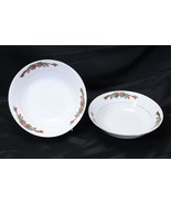 Poinsettias and Ribbons Vegetable Serving Bowls Christmas 9 1/2&quot; Lot of ... - $25.50 CAD