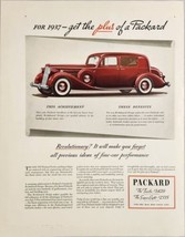 1936 Print Ad The New 1937 Packard Twelve &amp; Super Eight Get the Plus - £21.51 GBP