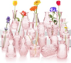 22 Pack Flower Vase - Beahot Mini Bud Vases In Bulk, Small Vases For, Pink - $46.99