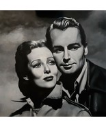 Loretta Young Alan Ladd Film Art Painting 20x20 Canvas Movie Memorabila ... - £1,643.04 GBP
