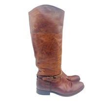 FRYE Riding Boots Women&#39;s 7 Cognac Brown Leather Melissa Seam Tall $398 - $60.00