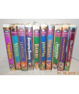 Huge VHS lot of 10 Disney Masterpiece Collection Tapes Rare Bambi Peter Pan - £18.92 GBP